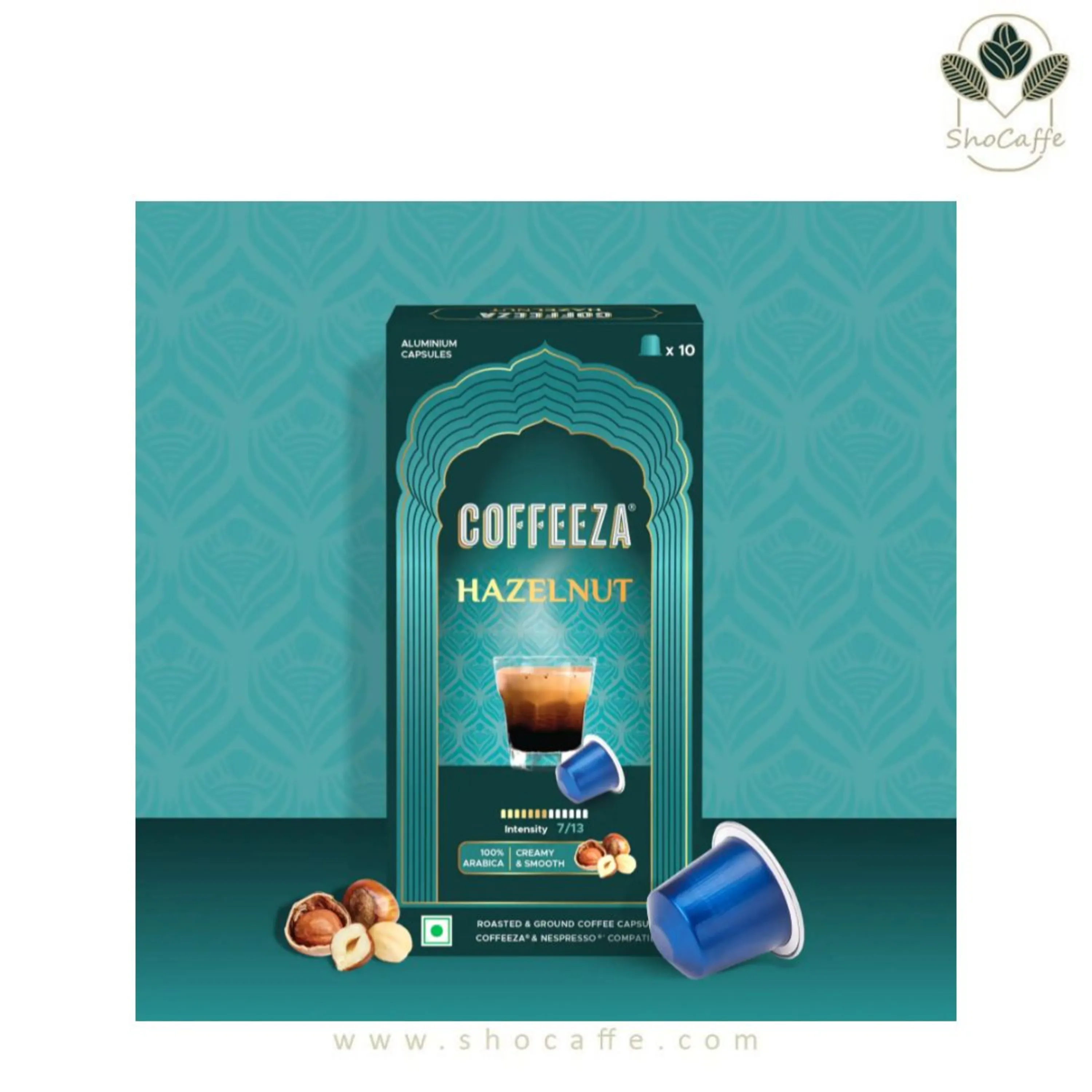 کپسول قهوه نسپرسو کافی زا مدل فندق CoffeeZa Hazelnuts